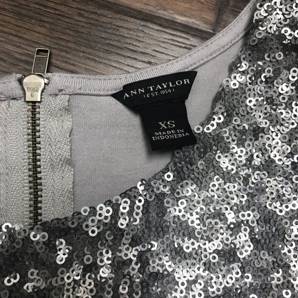 Ann Taylor Silver Sequin Tank - Picture 3 of 5